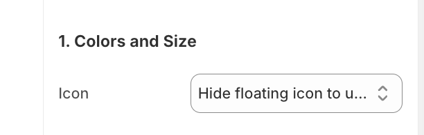 Shoply Guide: how to hide icon
